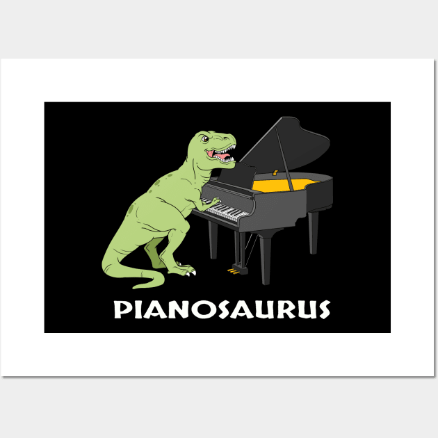 Piano Gift Print Pianist Pianosaurus T Rex Piano Player Tee Wall Art by Linco